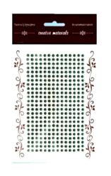 Kryształki samoprz. 4 mm 336 szt ,kolor zielony Kryształki samoprz. 4 mm 336 szt ,kolor zielony